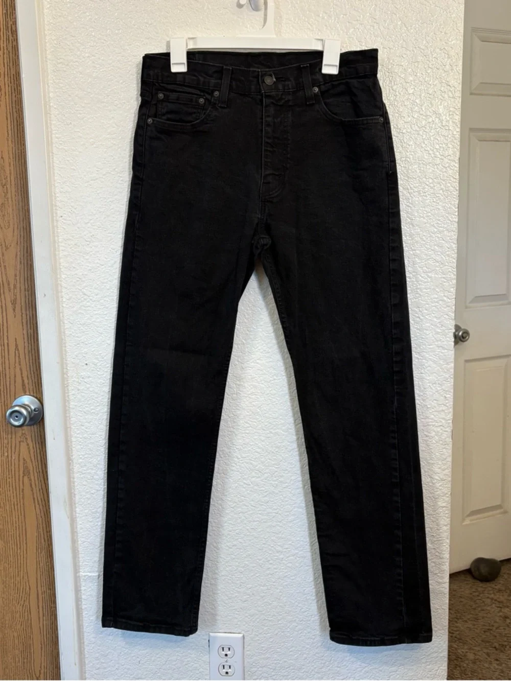 Levi's 505 Straight Leg Jeans Men's 33x32 Black Classic Denim‎ Streetwear